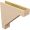 Ekena Millwork 5"W x 20"D x 20"H Thin Burlington Rough Cedar Woodgrain TimberThane Corbel, Primed Tan CORUR05X20X20BURRCPR - alternate 3